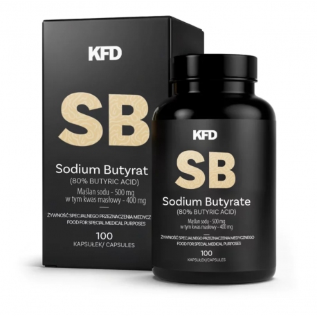 KFD Sodium Butyrate - 100 kaps. (Maślan sodu - standaryzacja aż 80%)