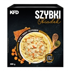 KFD Szybki Obiadek - Kurczak z makaronem w sosie z papryką i pomidorami - 410 g 