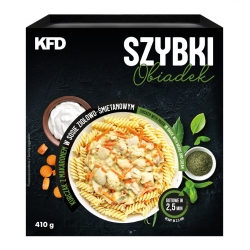 KFD Szybki Obiadek - Kurczak z makaronem w sosie z papryką i pomidorami - 410 g 